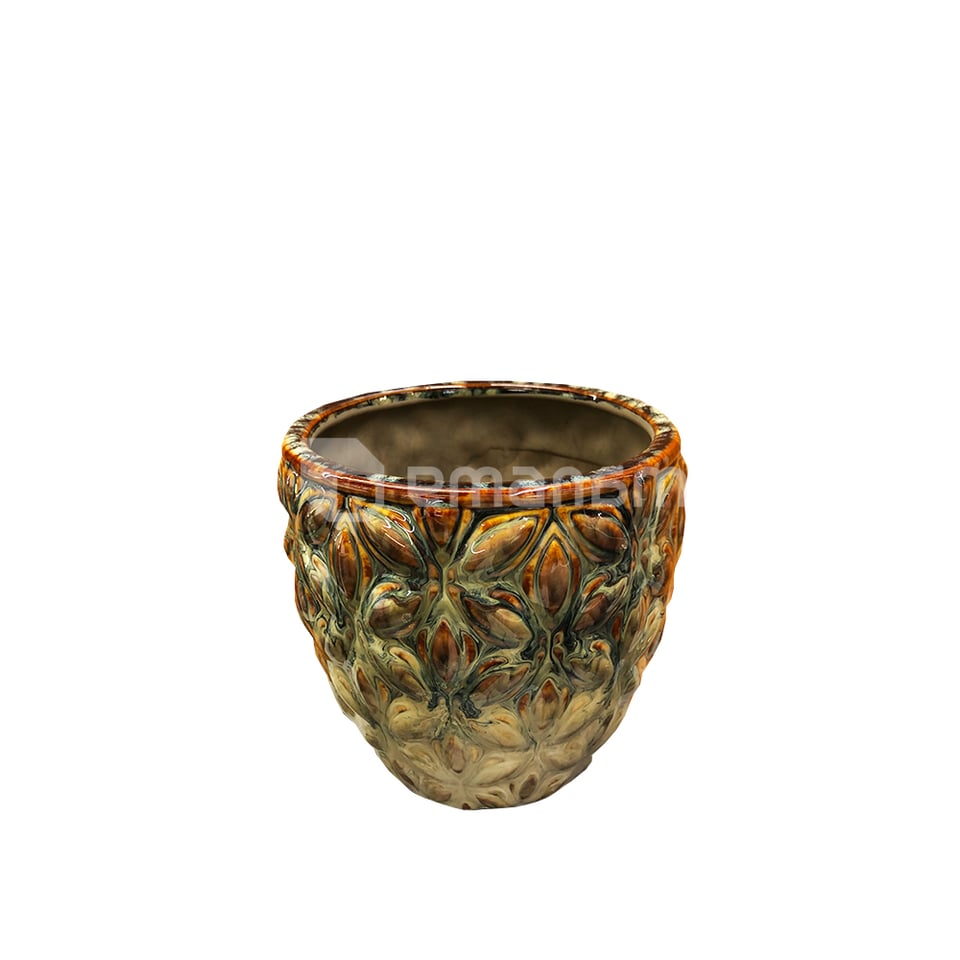 ქოთანი კერამიკული Mega Collections Vida Egg Pot Brown D14H13.5