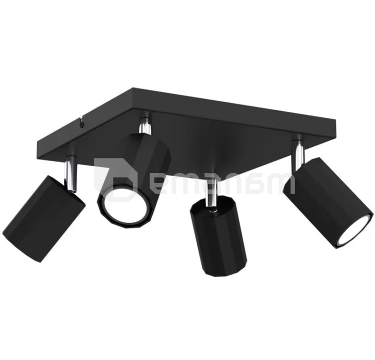 სპოტი LUMINEX Bello 4 GU10 8W შავი ქრომი 1774