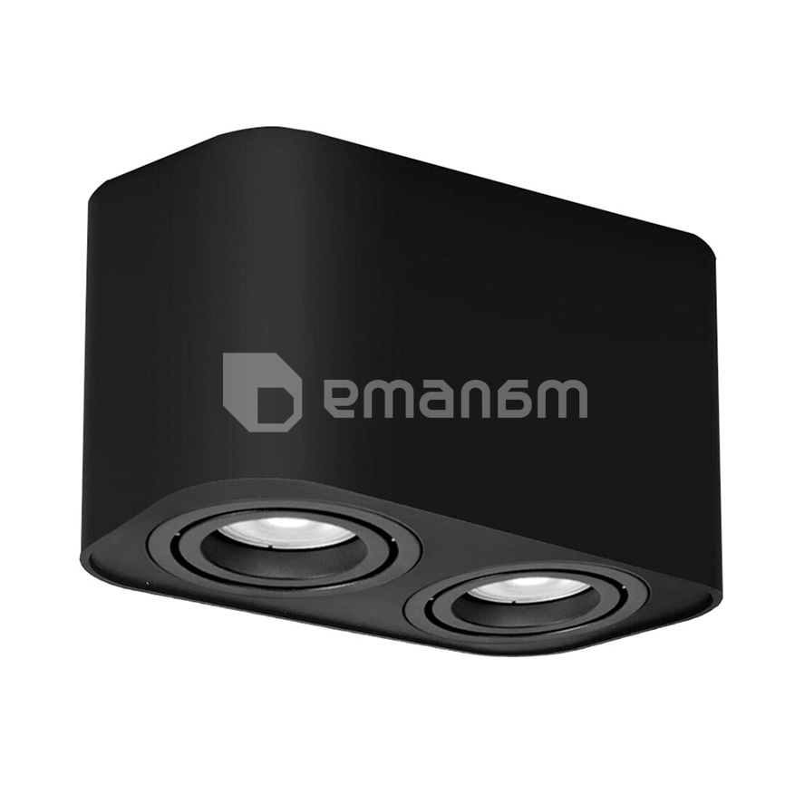 დაუნლაითი Rabalux Kobald 2 GU10 h105 რეგულირებადი შავი 2053