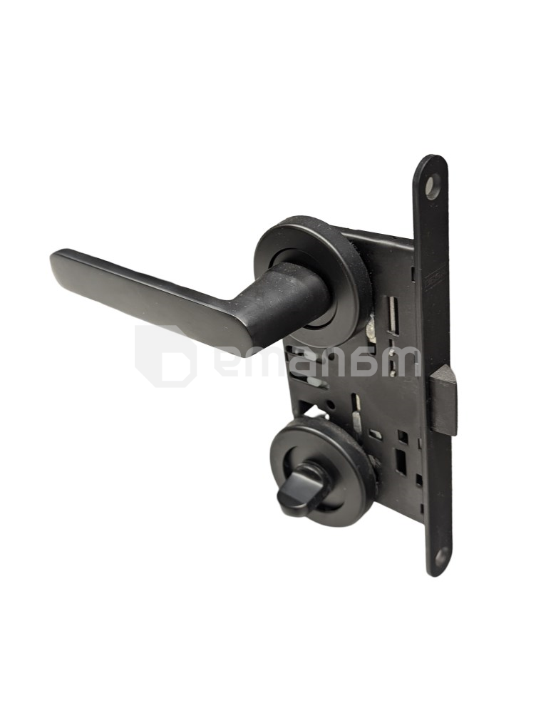 კომპლექტი სახელური და საკეტი Besa AGB 102481+102499+101719 შავი