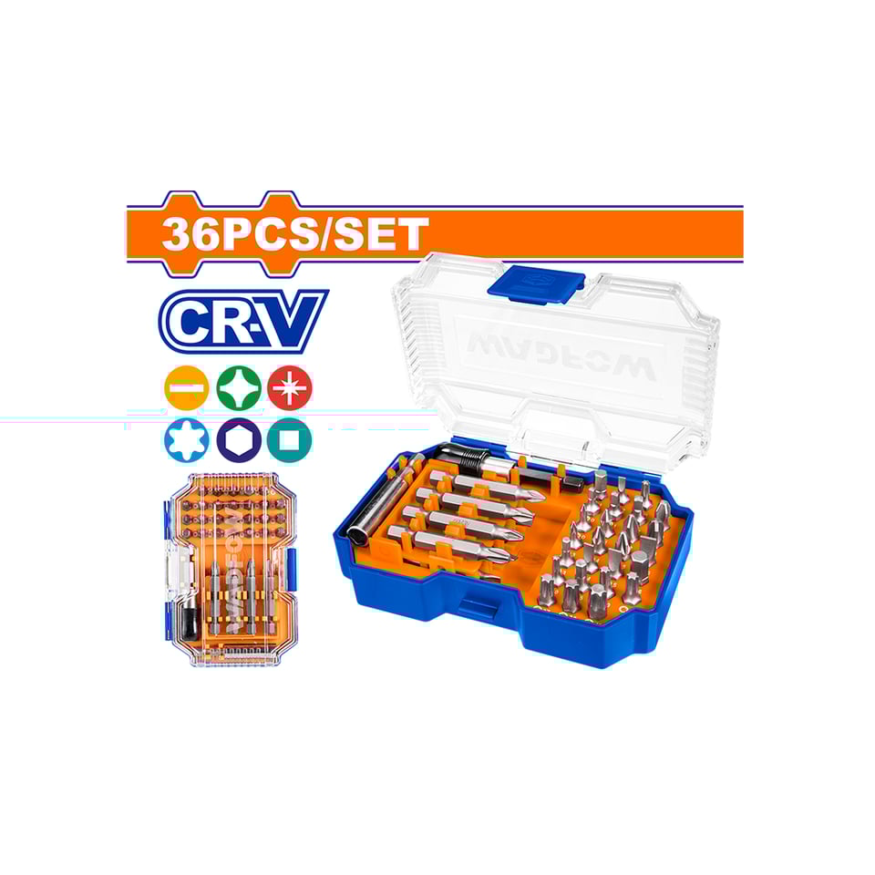 36 ც-იანი ხრახნდამჭერი თავაკების ნაკრები (WBS3B36)WADFOW