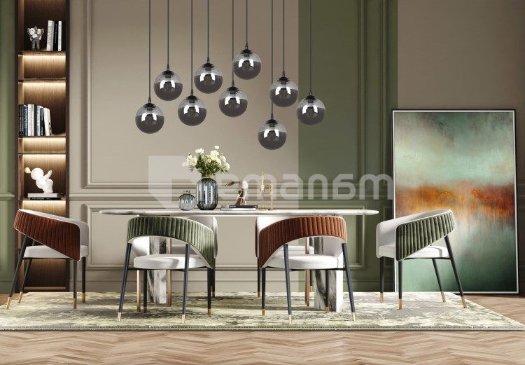 საკიდი EMIBIG Cosmo 9 E14 9x MAX 40W შავი გრაფიტი