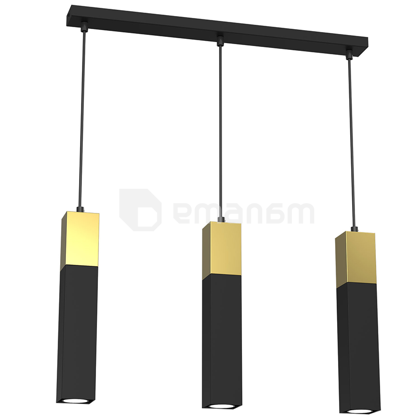 საკიდი Luminex 4139 Tulum gold 3 GU10 8W შავი ოქროსფერი