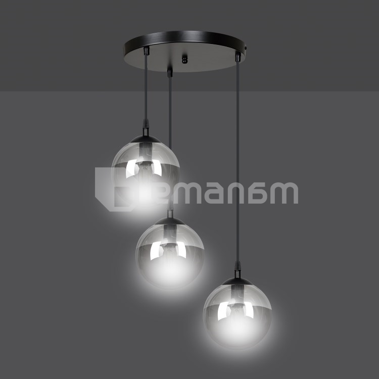 საკიდი EMIBIG Cosmo Premium 3 E14 3x MAX 40W შავი გრაფიტი