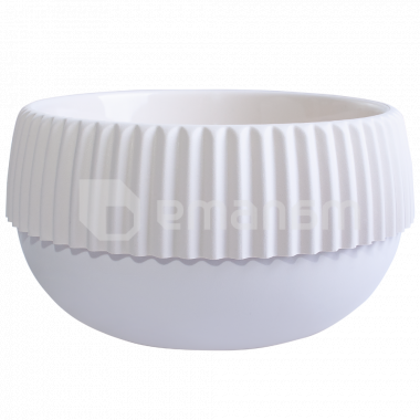 ქოთანი პლასტმასის Aleana Boho d18 თეთრი ვარდი