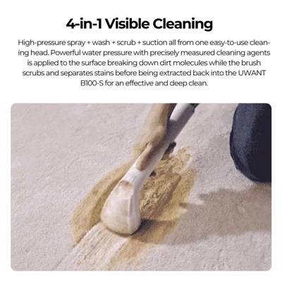 ქიმწმენდის აპარატი Uwant B100-S, 450W, 1.8L, Multiple Spot Cleaner, White