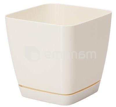 პლასტმასის ქოთანი FORM PLASTIC Toscana square 0732-001 Ø15 კრემი