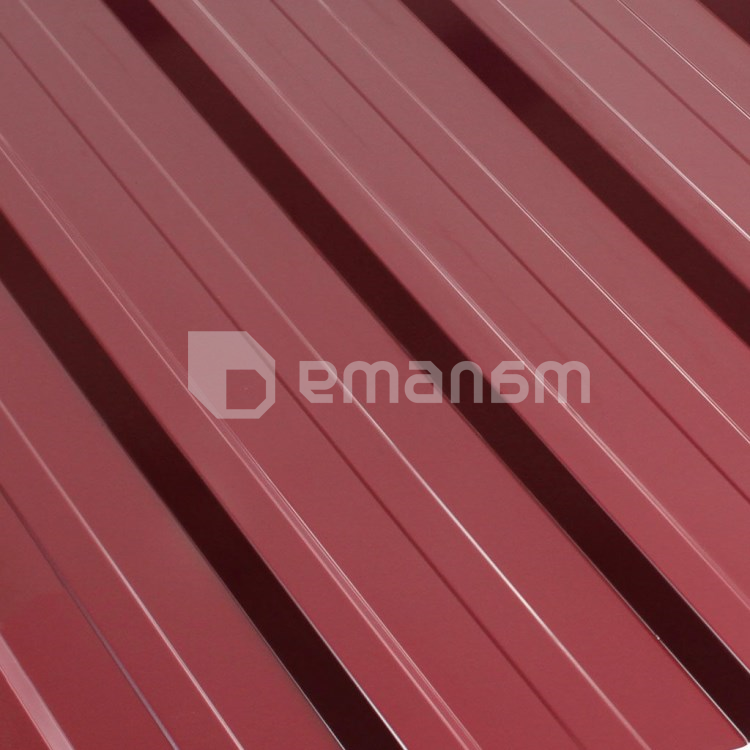 ფენილი პროფილირებული ტრაპეცია 1140x2000x0.45 მმ 2.28 მ² ბორდოსფერი