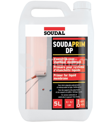 გრუნტი თხევადი მემბრანის Soudal Soudaprim DP 5 ლ