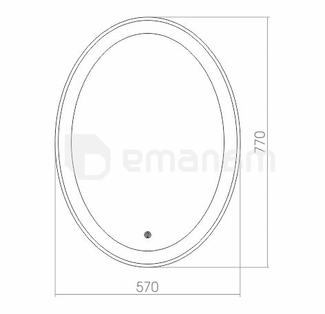 სარკე Silver Mirrors Italy ,570x770 მმ,სენსორული