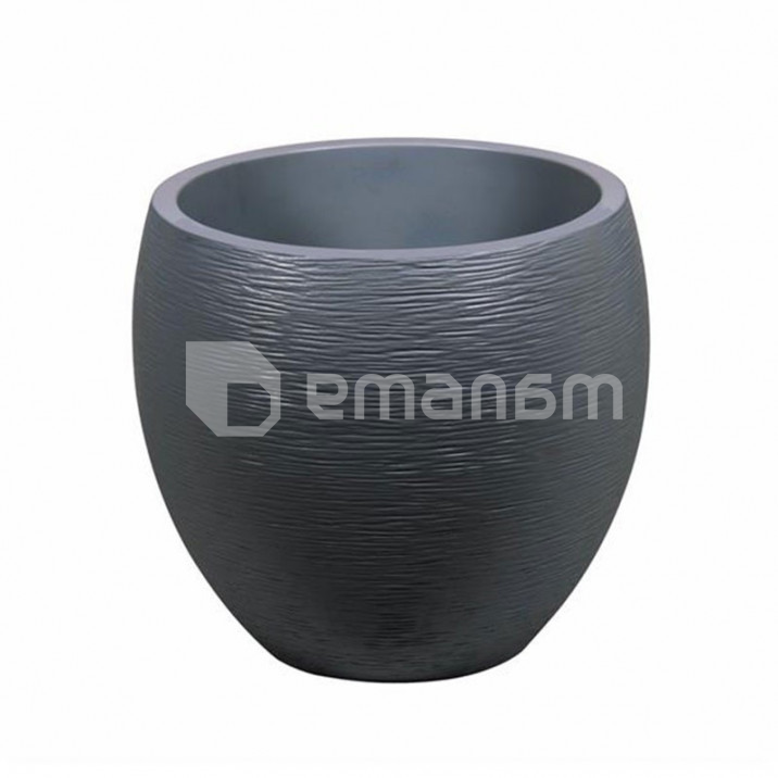 ქოთანი პლასტმასის EDA Plastiques POT EGG GRAPHIT DIAM 50x45სმ 46ლ