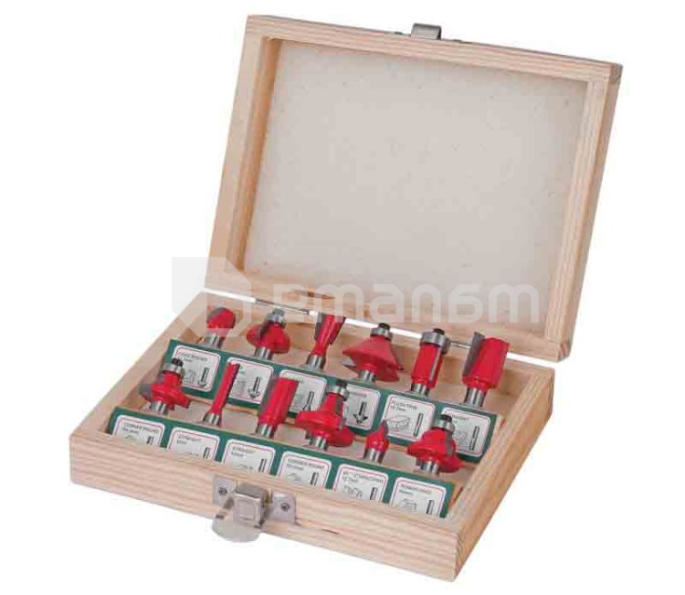 ფრეზების ნაკრები Raider 158303 8 მმ 12 ც