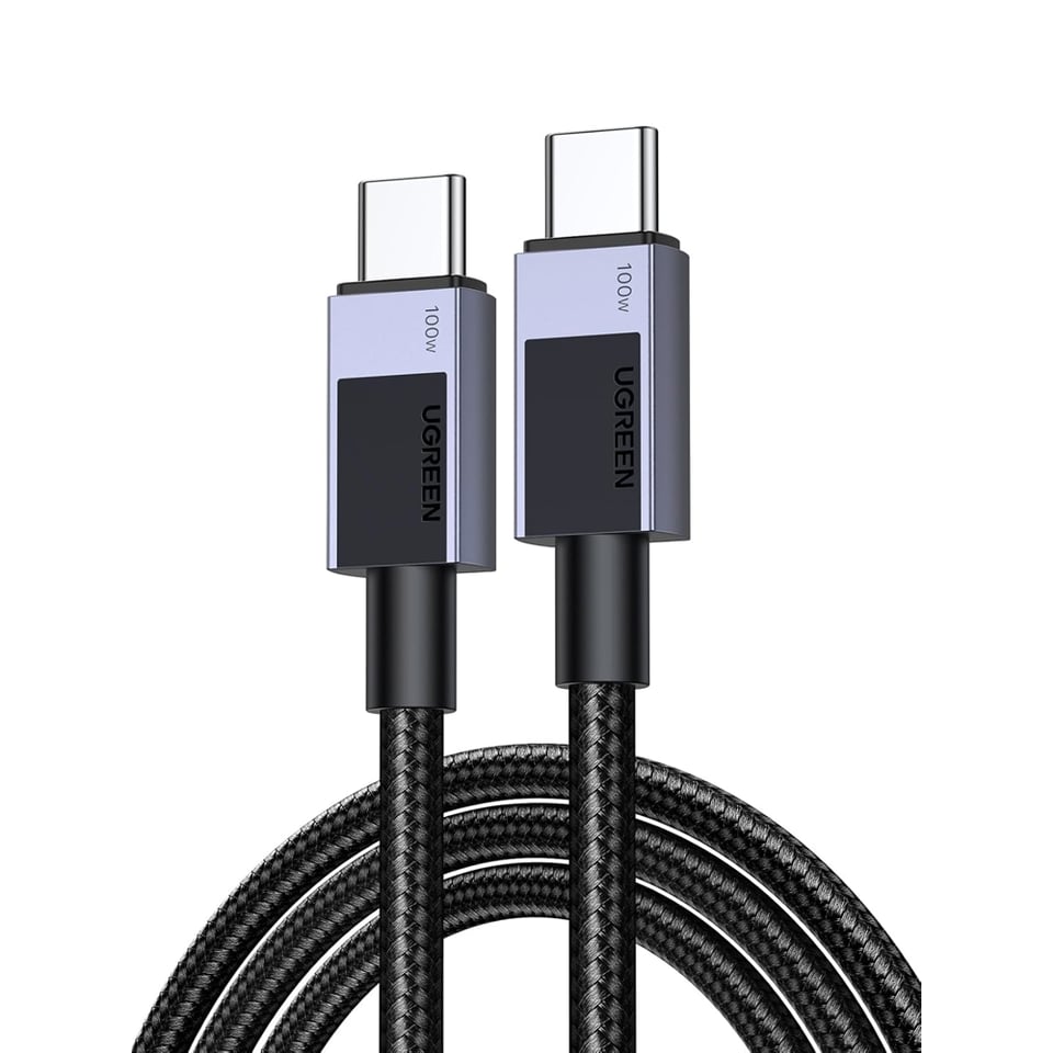 USB კაბელი UGREEN L512 (45065), 100W, Type-C to Type-C PD Fast Charging Cable, 3m, Space Gray