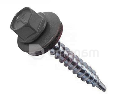 თვითმჭრელი ბურღი Koelner 4,8x28 ხე საყელურით EPDM RAL 20 ც B-OD-48028T7024