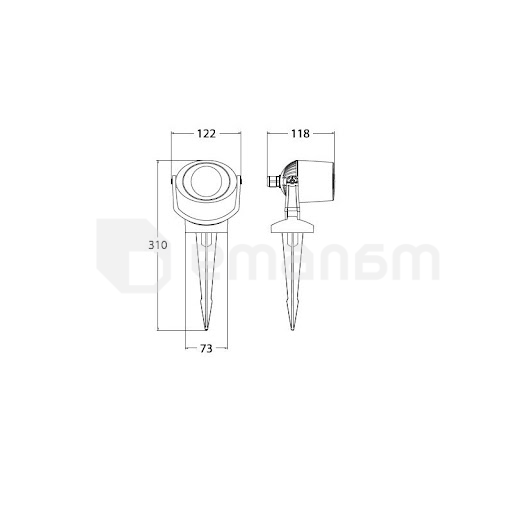 სანათი Fumagalli GU10 LED 3.5W