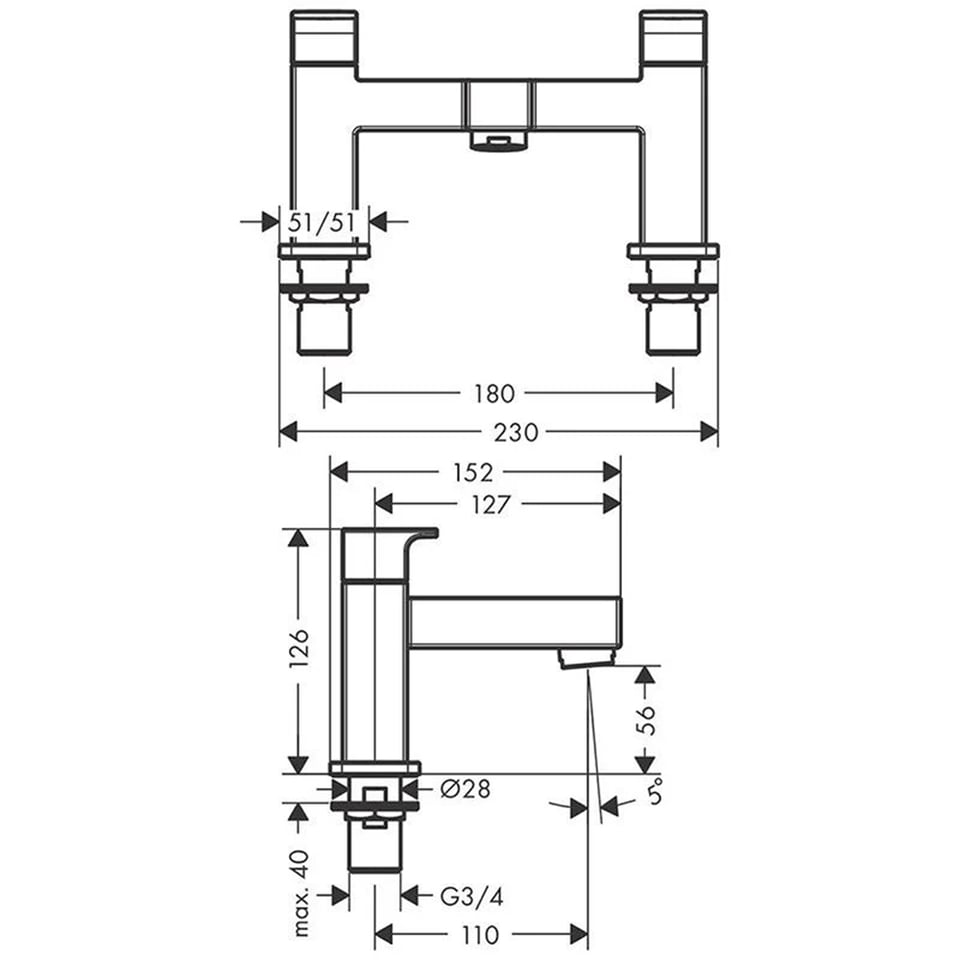 აბაზანის შემრევი Hansgrohe 71450000