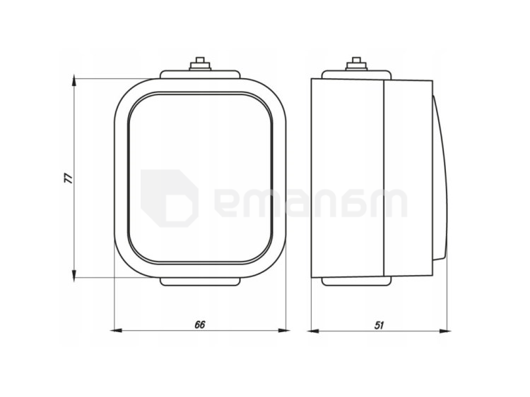 ზარი Abex შავი IP54 B2