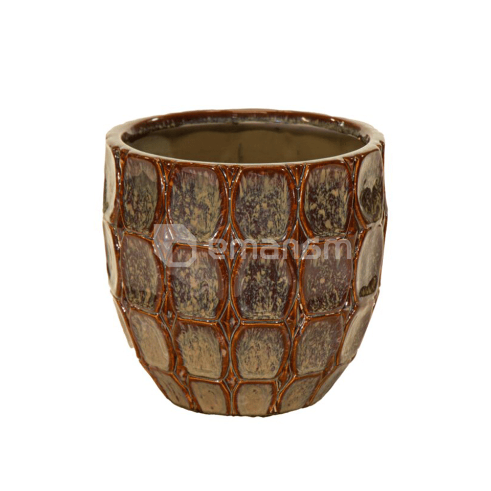 ქოთანი კერამიკული Mega Collections Vida Egg Pot Brown D8H7.5