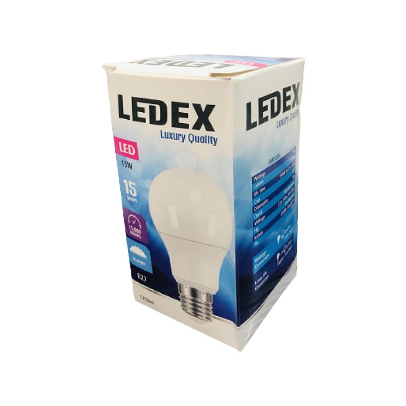 LEDEX ნათურა სტანდარტული 15W E27 6500K LED22-0945