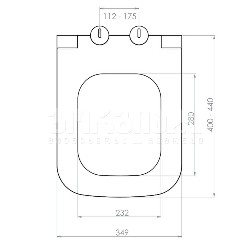 უნიტაზის თავსახური ნელი ხურვით Forte 412 NKP