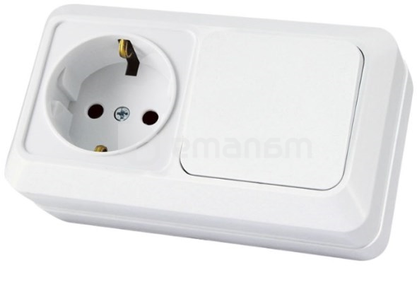 ჩამრთველი როზეტით TDM 10 A 220 V