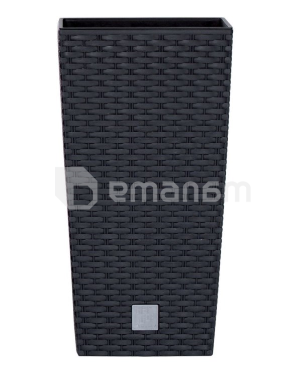 პლასტმასის ქოთანი ყვავილებისთვის Prosperplast RATO SQUARE DRTS S433 265 მმ ანტრაციტი