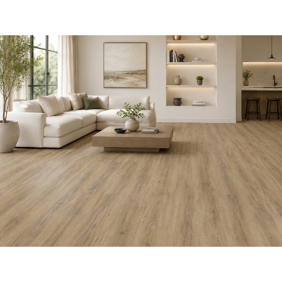 ლამინატი Ultradecor Floordreams Compact U616 ოქროსფერი მუხა 128.5x15.5 სმ