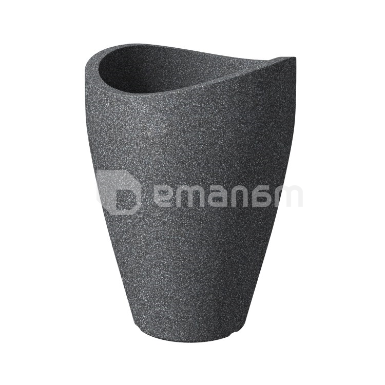 ქოთანი ყვავილის პლასტმასი Scheurich SCHWARZ GRANIT 54/254 HOCHGEFAESS