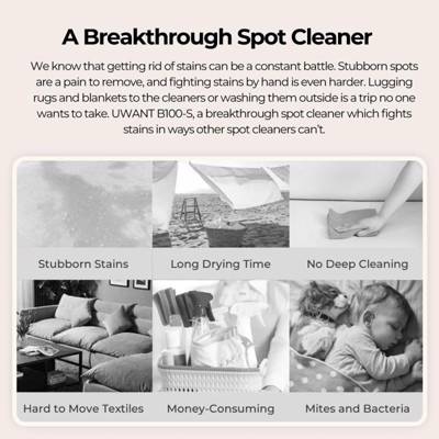 ქიმწმენდის აპარატი Uwant B100-S, 450W, 1.8L, Multiple Spot Cleaner, White