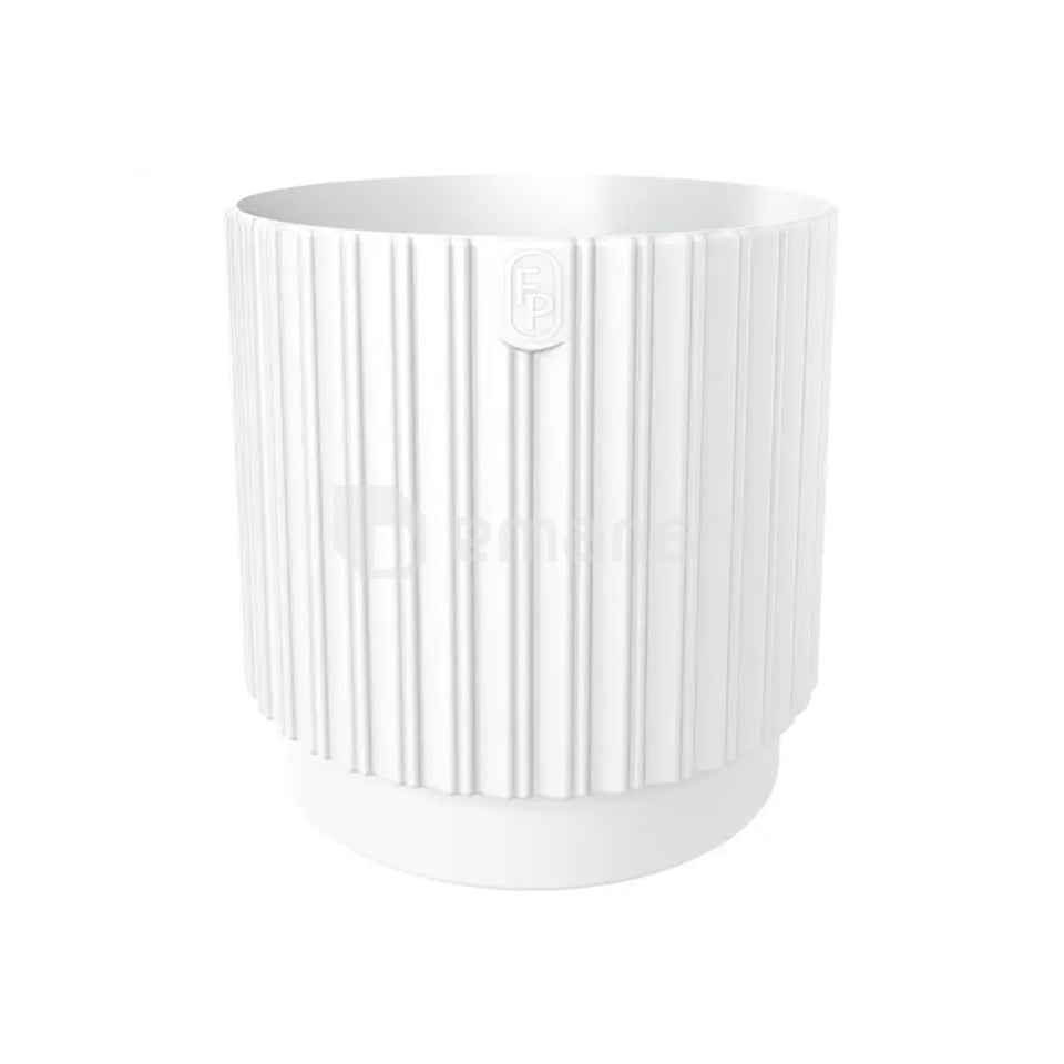ქოთანი ყვავილის FORM-PLASTIC Mika Cyli Petit Eco Recycled 14 white
