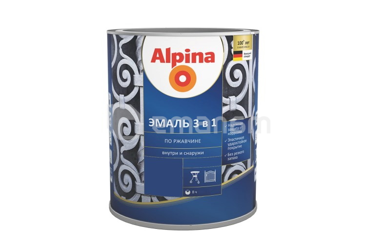 ემალი Alpina SVT ჟანგიანი ზედაპირისთვის სპილოსძვლისფერი 0,75 ლ