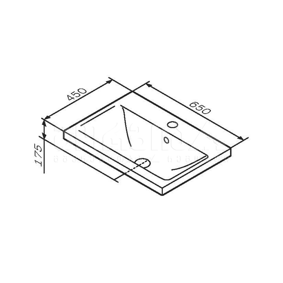 M85AWCC0652WG X-Joy ავეჯის ხელსაბანი 65სმ თეთრი პრიალა