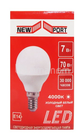 დიოდის ნათურა T11-G45-7W-4000K-RA80-E14-IC NEWPORT