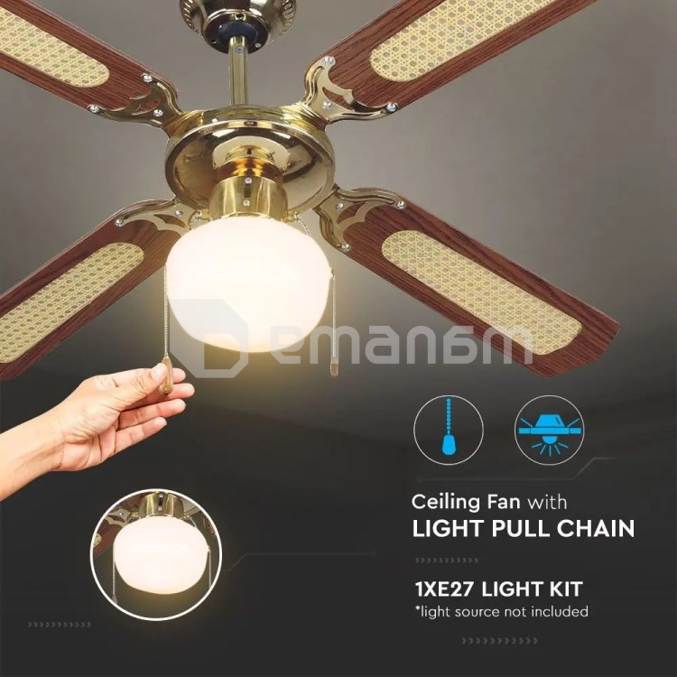 ჭაღი-ვენტილატორი V-TAC 1xE27 7914 50W