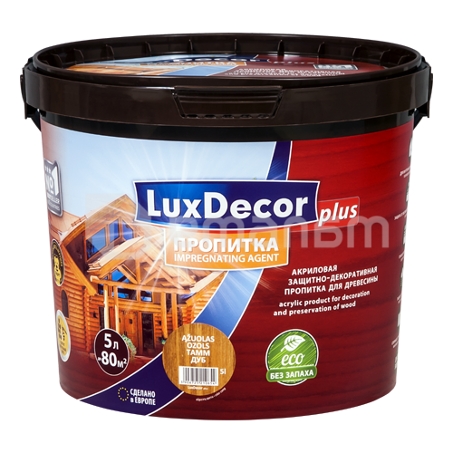გამჟღენთი LuxDecor plius+ თეთრი 5 ლ