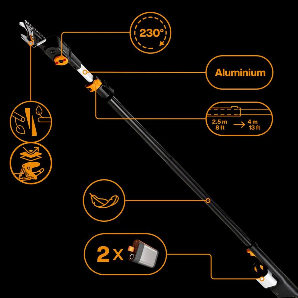 აკუმულატორული როკსაჭრელი Fiskars eTree Pruner Bypass 1082340