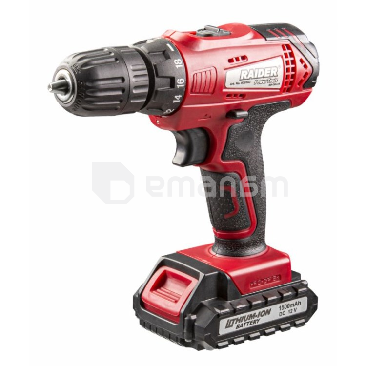 აკუმულატორის დრელი-სჭვალსახრახნი Raider RD-CDL34 12V