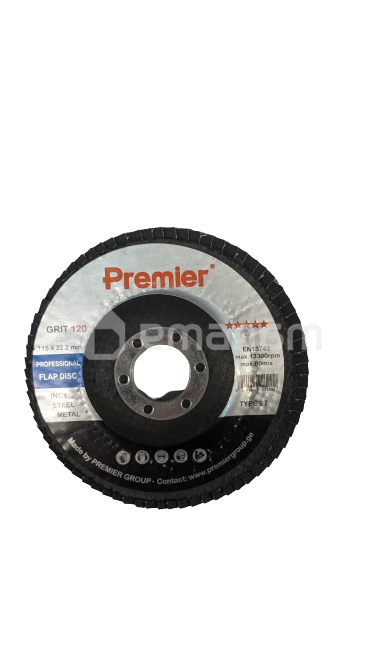 ლითონის სახეხი დისკო 115 x 22 მმ.Premier  #120