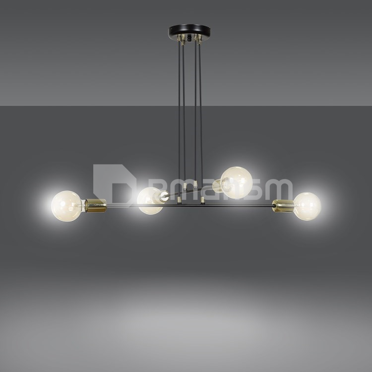 ჭაღი EMIBIG VESIO 4 E27 4x MAX 60W შავი