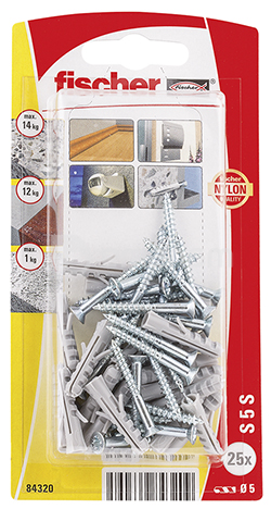 დუბელი განბჯენი სჭვალით Fischer S5S 25 ც 84320