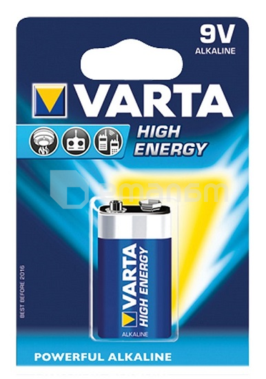 ელემენტი VARTA Alkaline High Energy 6LR61 9V 1ც