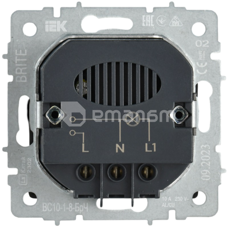 ბარათის წამკითხველი IEK BRITE 30A VS10-1-8-BrCh შავი