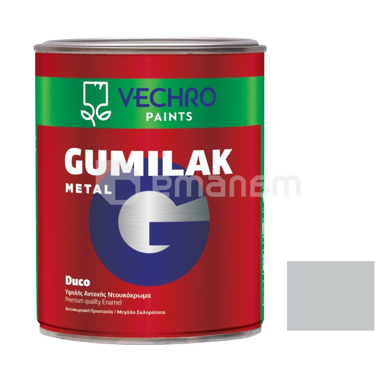 საღებავი ზეთის ლითონისთვის Vechro Gumilak metal No 624 ვერცხლისფერი პრიალა 750 მლ