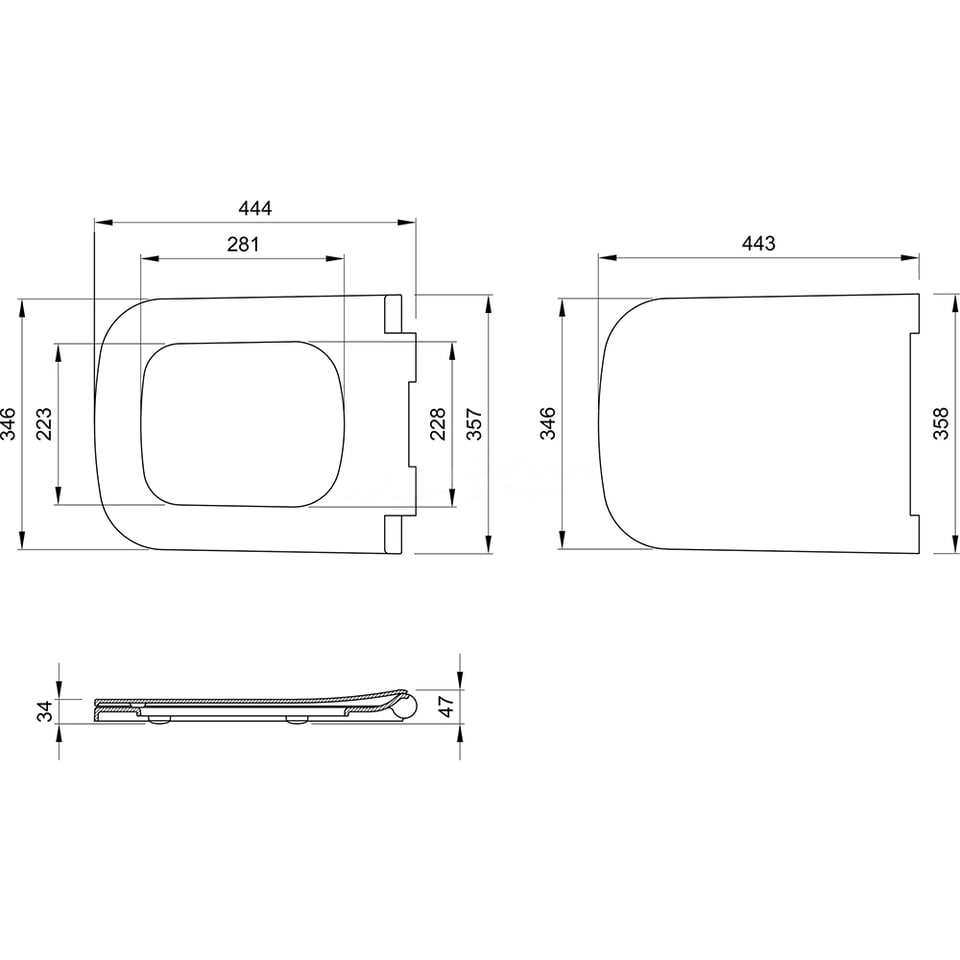 დასაკიდი უნიტაზი თავსაფარით Bocchi Firenze white