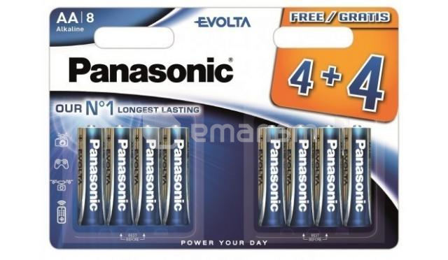 ელემენტი ალკალინის Panasonic Evolta AA 8ც.