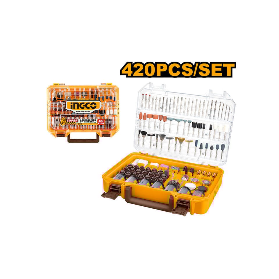 აქსესუარების ნაკრები სახეხი ხელსაწყოებისთვის 420ც-იანი AKMG4208