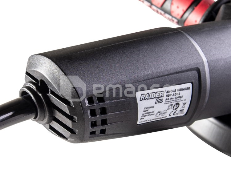 კუთხის სახეხი მანქანა Raider Black Edition RDP-AG62 900W