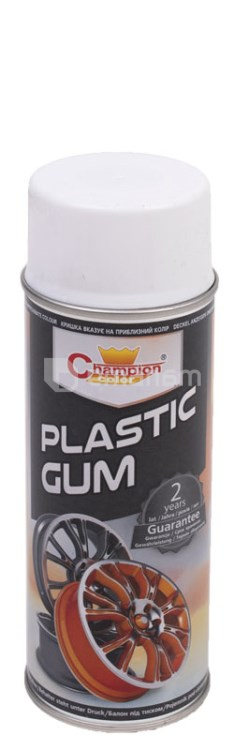 სპრეი საღებავი პლასტიკური რეზინა Champion Plastic gum თეთრი 400 მლ