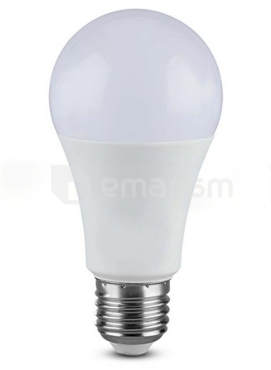 ლედ ნათურა V-TAC 8,5W A60 E27 პლასტიკი 3000K 217260