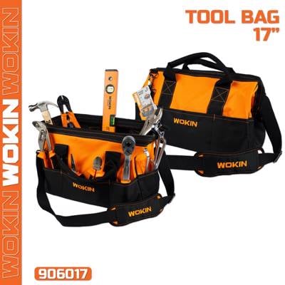 ხელსაწყოების ჩანთა Wokin 906216, 16″ Tools Bag, Black/Orange